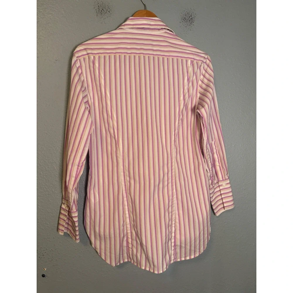 Rag & Bone Women's Indiana Striped Twisted Shirt Pink White Size XS - Picture 8 of 12